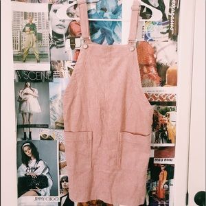 Pink overall dress